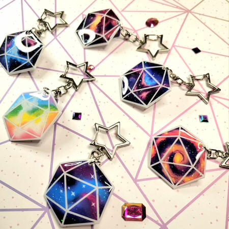 Galaxy D20 Keychains